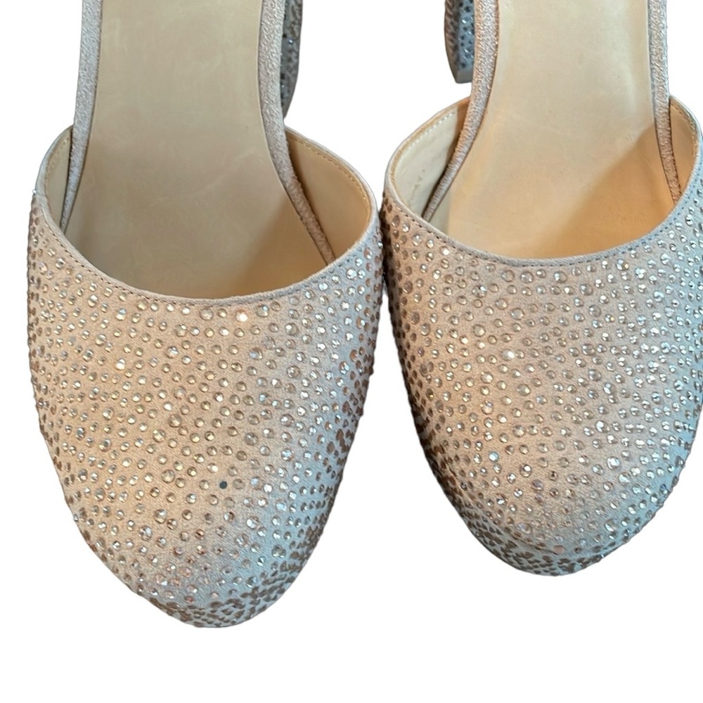 Bill Blass Ellie Sequined Platform Heels Size 9 - Picture 6 of 7